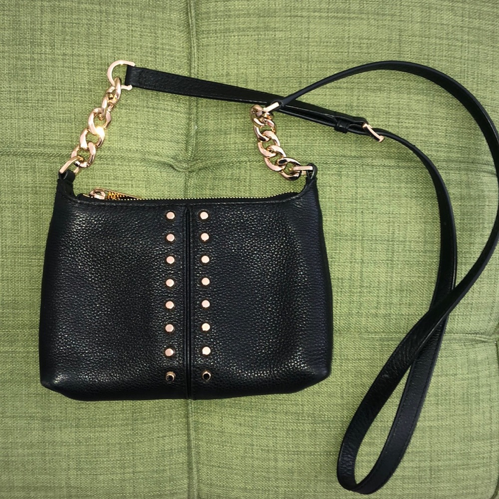 Auth. Michael Kors Studded Leather Crossbody - Picture 2 of 8